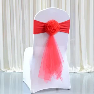 New Style Chair Sashes Wedding Decorative Pink Backs Chair Sashes Chair Cover for Wedding Banquet Hotel Sashes
