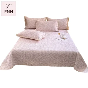 New Style Cotton Quilted Polyester Korean Style Fresh Floral Customized All Season 200TC Bed Sheet Cover Three Piece Set Lace
