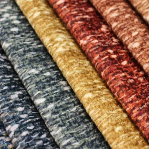 New Style Home Textile Fabric Polyester Knitted Printed Embossed Bronzing Velvet Sofa Textile Fabric