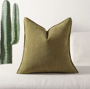 New Style Hot selling Throw Pillow Covers Chenille Square Luxury Soft Modern Zipper Closure Machine Washable Living Room Decor