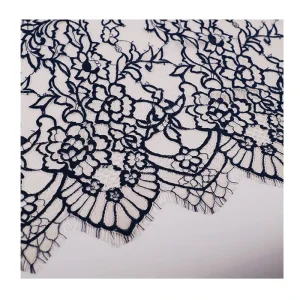 New Style Multi Color Fashion French Eyelash Lace Fabric Knitted Lightweight Soft Comfortable for Dress