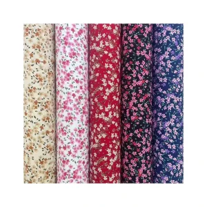New Style Multi Colour Classic Floral Design Polyester Chiffon Fabric Printed for Women Summer Clothes