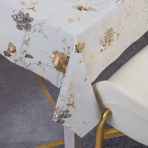 New Style Rectangular PVC Tablecloth Floral Outdoor Wedding Party Banquet Table Cover Rolls for Home Kitchen