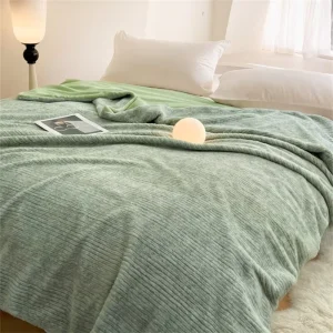 New Style Solid Rabbit Faux Fur Blanket for Bed Cover or Decoration Luxury Sofa Throw