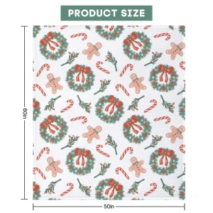 New Super Soft Flannel Fleece Cartoon Blanket Custom Design Luxury Christmas Tree Print Throw Blanket for Winter