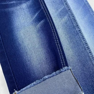 New Super Stretch Denim Fabric High Quality Top Black Elastic Jeans Fabric Washed Denim Fabric