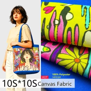 New Trend Heavyweight Pattern Customized Textile Polyester Fabrics Canvas Fabric for Bag Making
