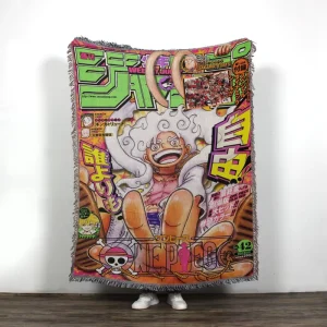 New Trend Jacquard Woven Cotton Polyester Tapestry Blanket with Anime Design and Tassels Four Seasons Use Quality Assurance