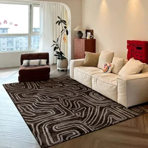 New Vintage Handmade Tencel Carpet High end Luxury Anti slip Floor Mat Sound Absorption Runner Rug for Living Room Bedroom
