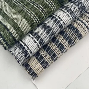 New Woven Suit Cloth Heavy Weight Noodle Stripe Chenille Yarn Dyed 90% Cotton 10% Polyester Fabric