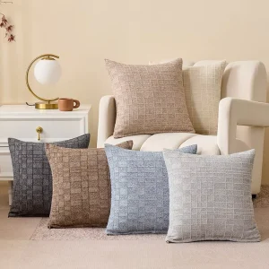 New square Throw Pillow Living Room Sofa Cushion Bedroom Bedside Soft Polyester Fiber Minimalist Modern style Pillow Cover