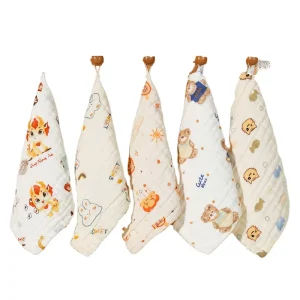 Newborn Baby Washcloth Soft Touch Square Cotton Gauze Burp Cloths Antibacterial Eco friendly Absorbent Quick Dry Bathroom