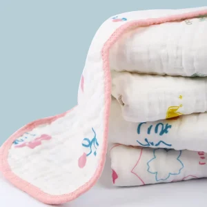 Newborn Gauze Baby Washcloths Wash Cloth Muslin Organic Bath Washcloths Cotton Baby Towels for Newborn