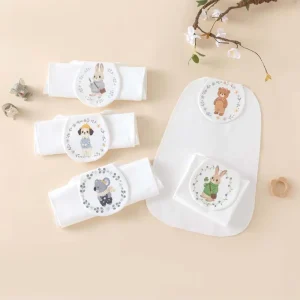 Newborn Kindergarten Children’s Towels 100% Cotton Cartoon Pattern Absorbent Quick Dry Unisex Towels