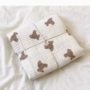 Newborn Muslin Cotton Gauze Swaddle Wrap Bedding Infant Baby Blankets Cartoon Character for Boys Girls Sleep Saving Infants’