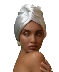 Newest 100% Pure Silk Double Layer Fast Hair Drying Wrap Microfibre Hair Towel Bonnet for Women