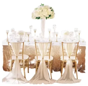 Newest Design Fancy Ruffle Chair Sashes for Weddings Elegant Accent for Your Event Chairs
