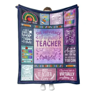 Newest Designs Personalized Name Envelope Flannel Polyester Throw Blankets Teacher Appreciation Gifts Blankets