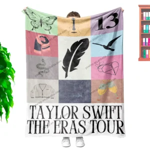 Newly Arrival Custom Printing Popular Singer Merch Soft Plush Flannel Fleece Foldable Woven Throw Blankets