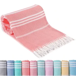 News Custom Design and Packaging 100% Cotton Turkish Beach Towels With Tassels Strong Water Absorption Sand Free
