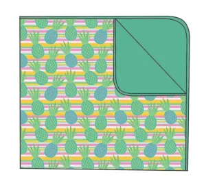 No Moq Cute Pineapple Pattern Polyester Blanket Milk Silk Sleep Blankets Custom Print Holiday Blanket for Sofa