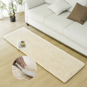 No Shedding Long Pile Shaggy Runner Rug Super Soft Area Rugs Plush Floor Carpets for Living Room Bedroom Floor Mat