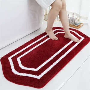 Non Slip 20″ X 32″ Super Absorbent Polyester Tufted Modern Shaggy Bath Mats Machine Washable Plush Throw Home Hotel Bathroom Rug