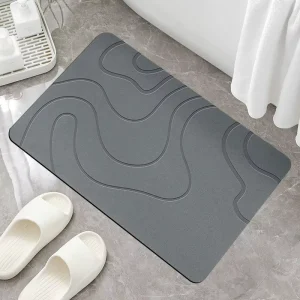 Non Slip Absorbent Quick Drying Shower Mat Diatomite Stone Bath Mat
