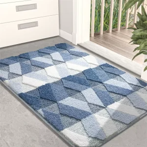 Non Slip Absorbent Tufted PET Friendly Entrance Washable Indoor Mat Low Profile Front Welcome Door Mat for Home