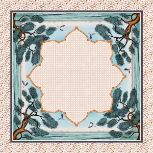 Non Slip American Mahjong Mat Oriental Crane Landscape Rubber Game Pad for Poker Board Games Tabletop Accessories