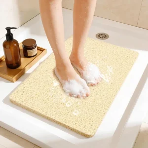 Non Slip Bath Mat PVC Shower Floor Mat Textured Waterproof Bathtub Rug for Bathroom Swimming Pool