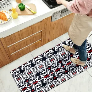 Non Slip Cushioned Washable Absorbent PVC Kitchen Mats Woven Runner Rug Floor Mats for Laundry Room and Hallway