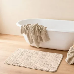 Non Slip Custom Memory Foam Super Absorbent Bath Mat Thick Rug for Bathroom Floor Protection