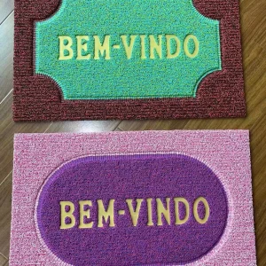 Non Slip Custom Welcome Bemvindo Front Logo Door Mats for Home Entrance