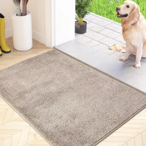 Non Slip Dry Clean Anti Bacteria Modern Polyester Doormat with Water Absorbency Non slip PVC Backing Medium Thickness 50x80cm