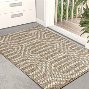 Non Slip Durable Polypropylene Tufted Loop Pile Plain Front Door Mat Dirt Trapper Washable PET Friendly Welcome Mats Indoor
