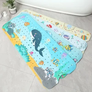 Non Slip Eco Friendly Baby Kids Solid Washable PVC Bath Tub Mats with Massage