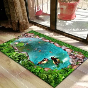 Non Slip Entrance Door Mat for Home BedroomKitchen Bathroom Wool Carpet with Coir ModelWashable Woven Floor Mat for Hotels