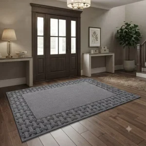 Non Slip Entryway Rugs Washable Low Profile Indoor Dirt Resist and Absorbent Floor Mat for Welcome Front Back Door
