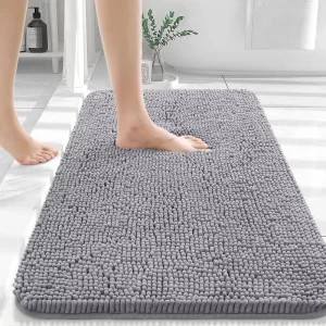 Non Slip Extra Soft Absorbent Bath Mats Chenille Bath Rugs Bathroom Rugs