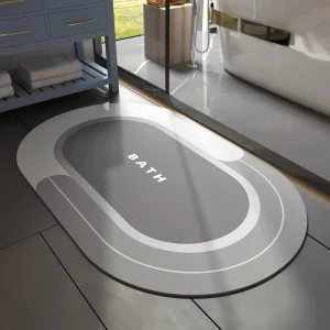 Non Slip Fast Drying Diatomite Bath Mats Water Absorbent Floor Diatomaceous Earth Stone Mat Foot Bathroom Rug Mat