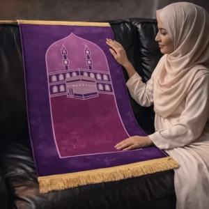 Non-Slip Foldable Flannel Padded Home Kids Patterned Muslim Prayer Mat