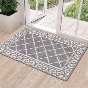 Non Slip Front Door Welcome Mats Washable Entry Area Rugs Dirt Trapper Absorbent Entrance Floor Mats