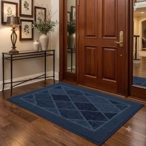 Non Slip Indoor Entrance Low Profile Mats Dirt Resistant Entryway Rugs Washable Inside Welcome Floor Mat for Front Back Door