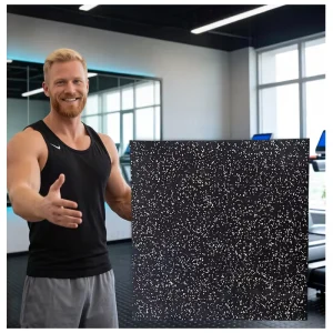Non-Slip Interlocking Fireproof Rubber Mat Tiles for Gymnasium Workout and Exercise Equipment Sports Flooring Tiles