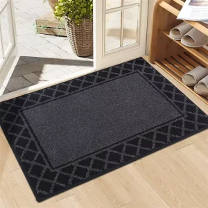 Non Slip Low Profile Washable Tufted TPR Backing Welcome Mat Dirt Trapper Entrance Mat for Home Office
