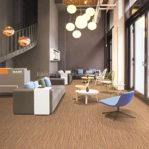 Non Slip Modern Home & Commercial Office Flooring 50*50cm Nylon Rectangle Carpet Tiles for Hotel Rooms