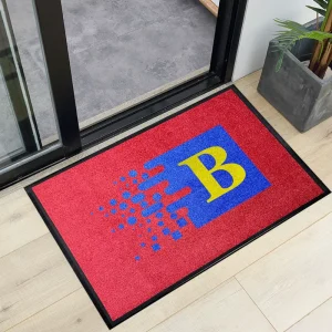 Non Slip Outdoor Indoor Cushion PVC Coil Floor Carpets Customized Logo Doormats Welcome Entrance Front Door Mats for Home