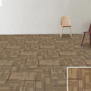 Non Slip PP Thick Loop Interlocking Carpet Tiles with PE Backing for Commercial Use Office Billiards Rooms