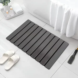 Non Slip Quick Absorbent Foldable Diatomite Bath Mat Roll up for Bathroom Kitchen Tub